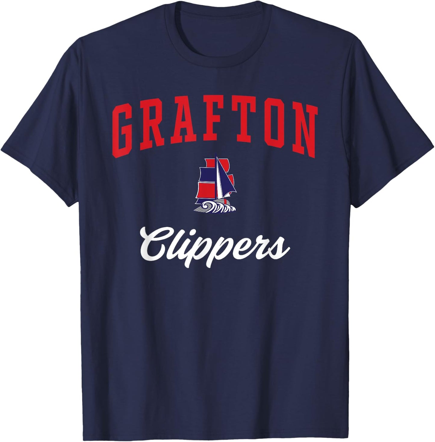 Grafton High School Clippers T-Shirt - T-Shirt | Navy