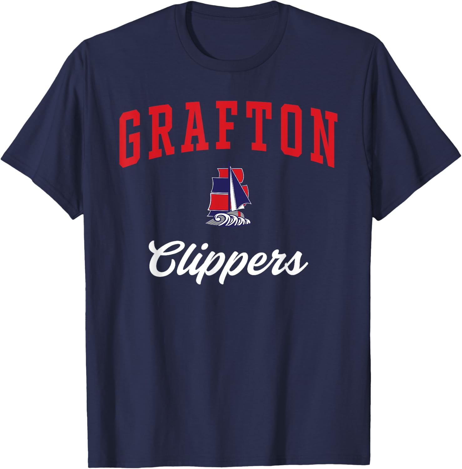Grafton High School Clippers T-Shirt - T-Shirt | Navy