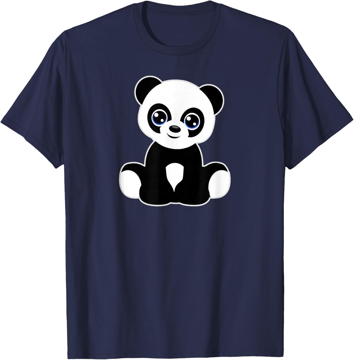 Panda Art Tween Girl Boy Child Kids Cute Love Pandas Graphic T-Shirt - T-Shirt | Navy