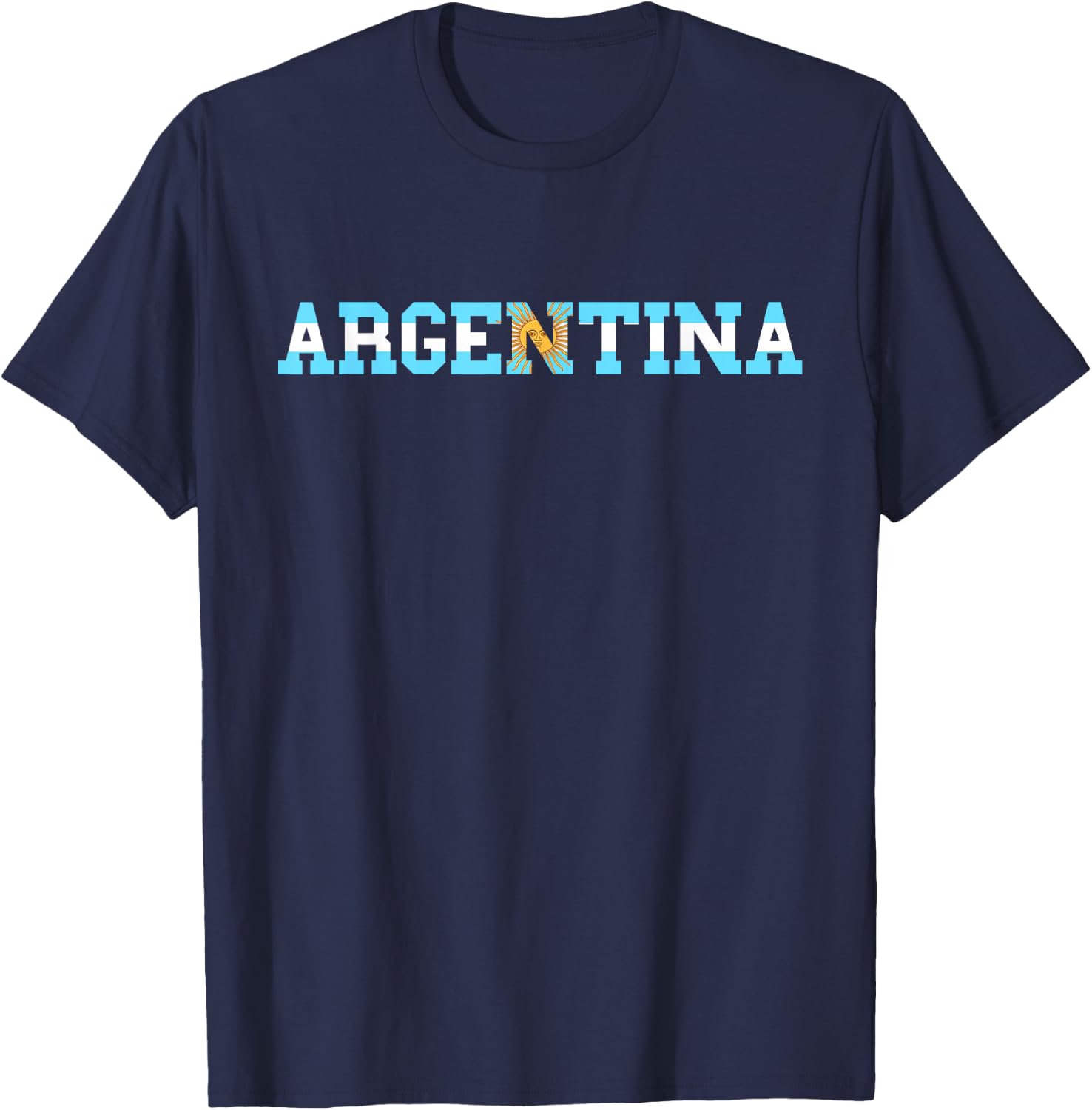 Argentina Sun Of May Argentinian Flag Argentinian Pride T-Shirt - T-Shirt | Navy