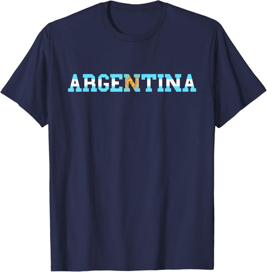 Argentina Sun Of May Argentinian Flag Argentinian Pride T-Shirt - T-Shirt | Navy