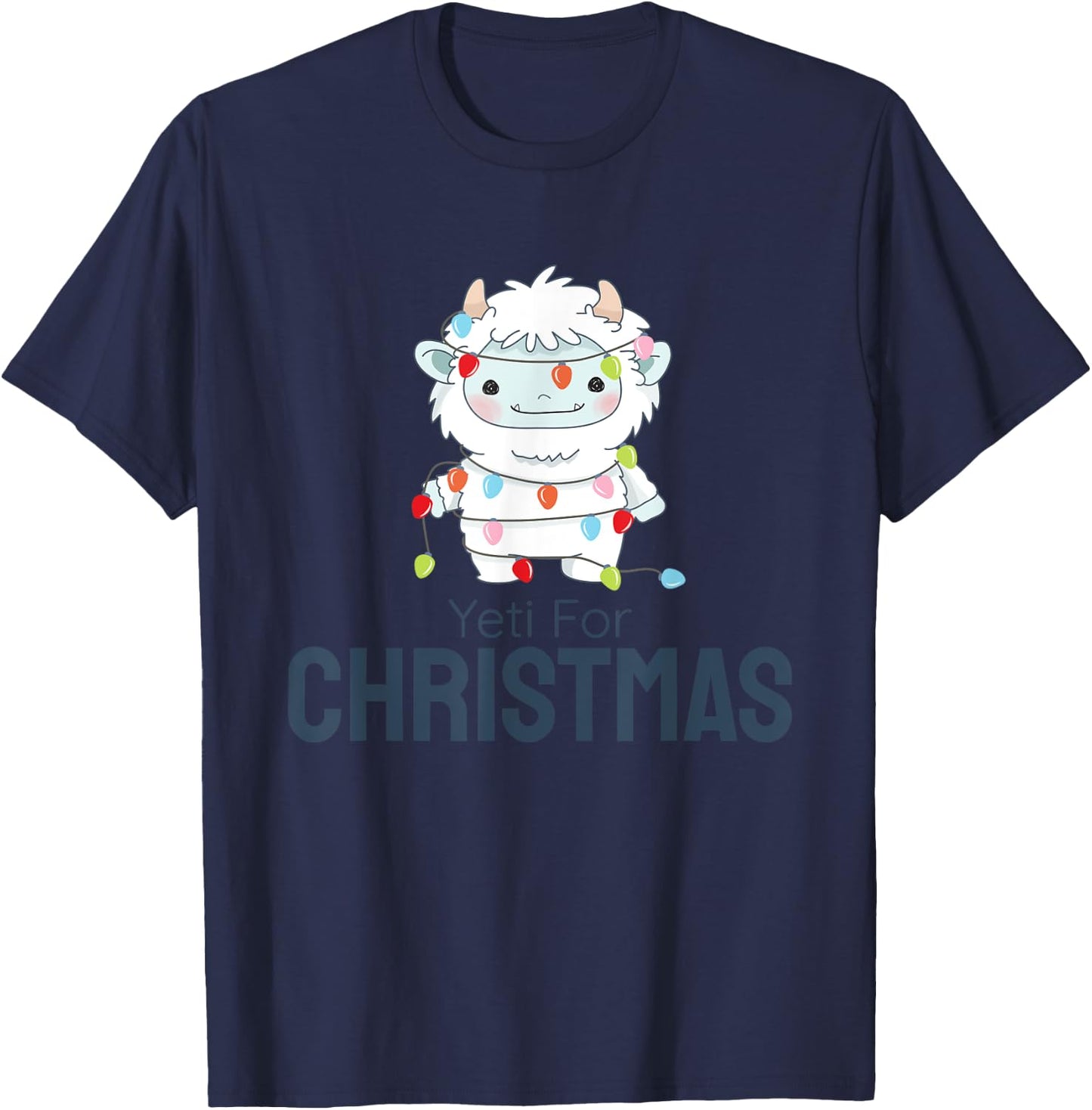 Yeti for Bed Christmas Abominable Snowman Pajama T-Shirt - T-Shirt | Navy