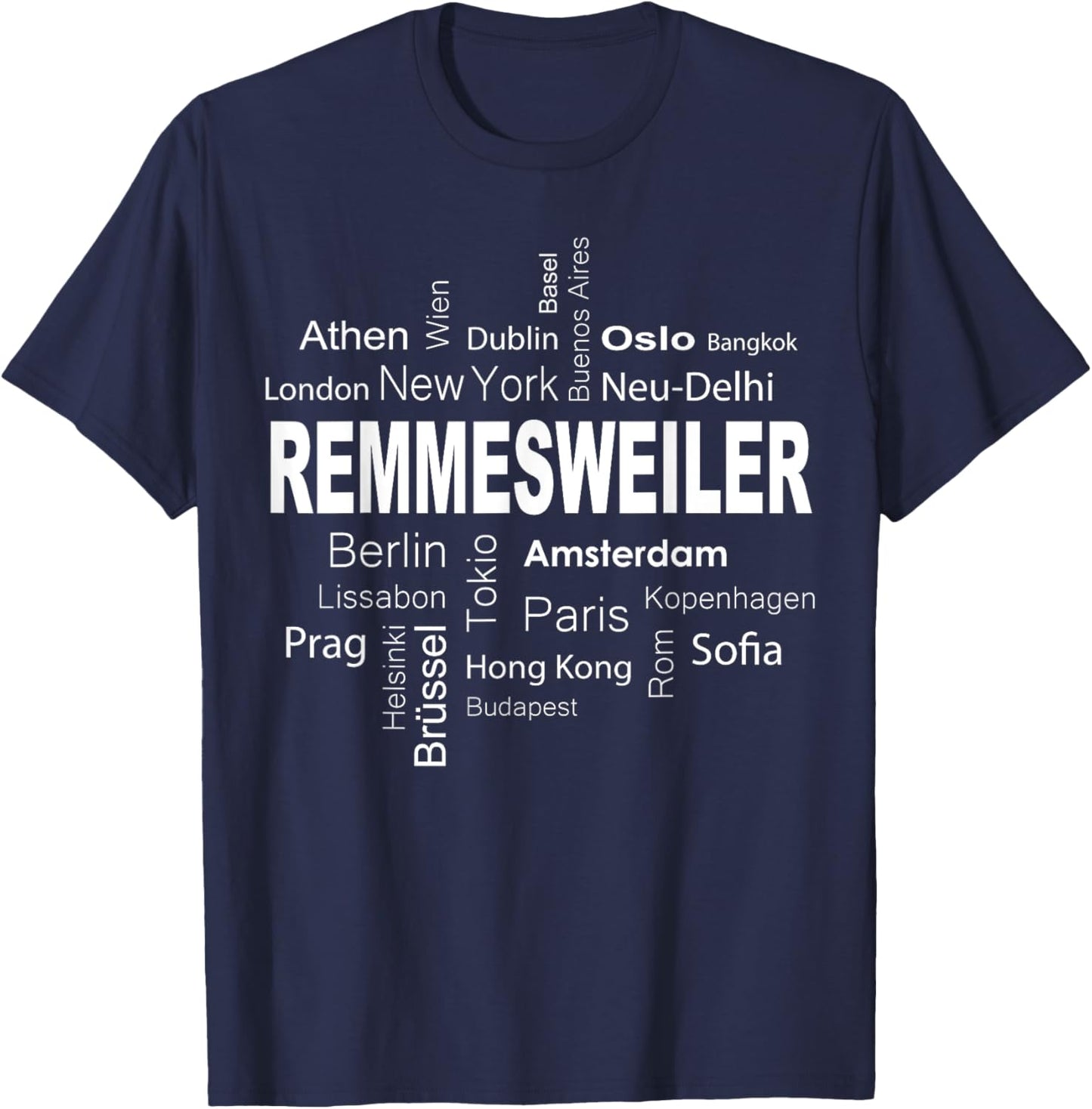 Remmesweiler - New York - Berlin - meine Hauptstadt T-Shirt - T-Shirt | Navy