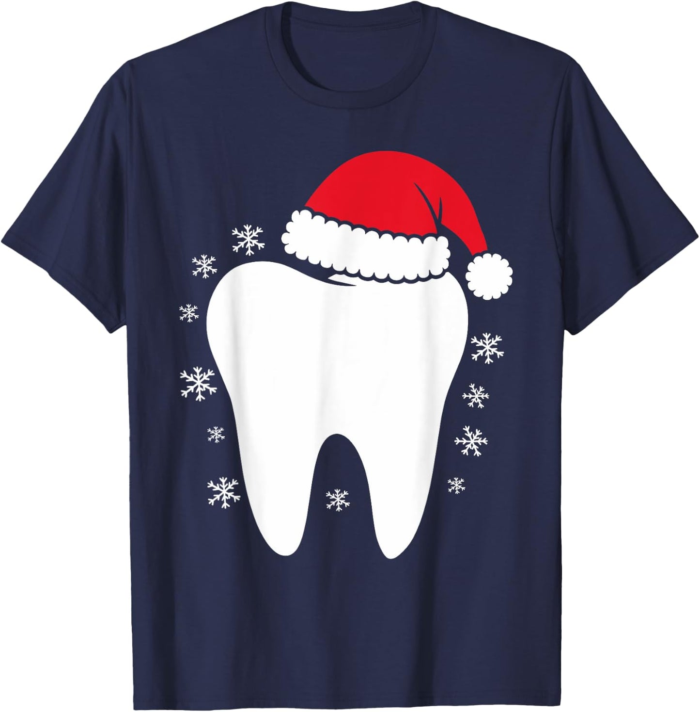 Funny Dental Assistant Christmas Tooth Dentist T-Shirt - T-Shirt | Navy