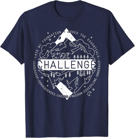 Classical Conversations Rising to the Challenge T-Shirt - T-Shirt | Navy