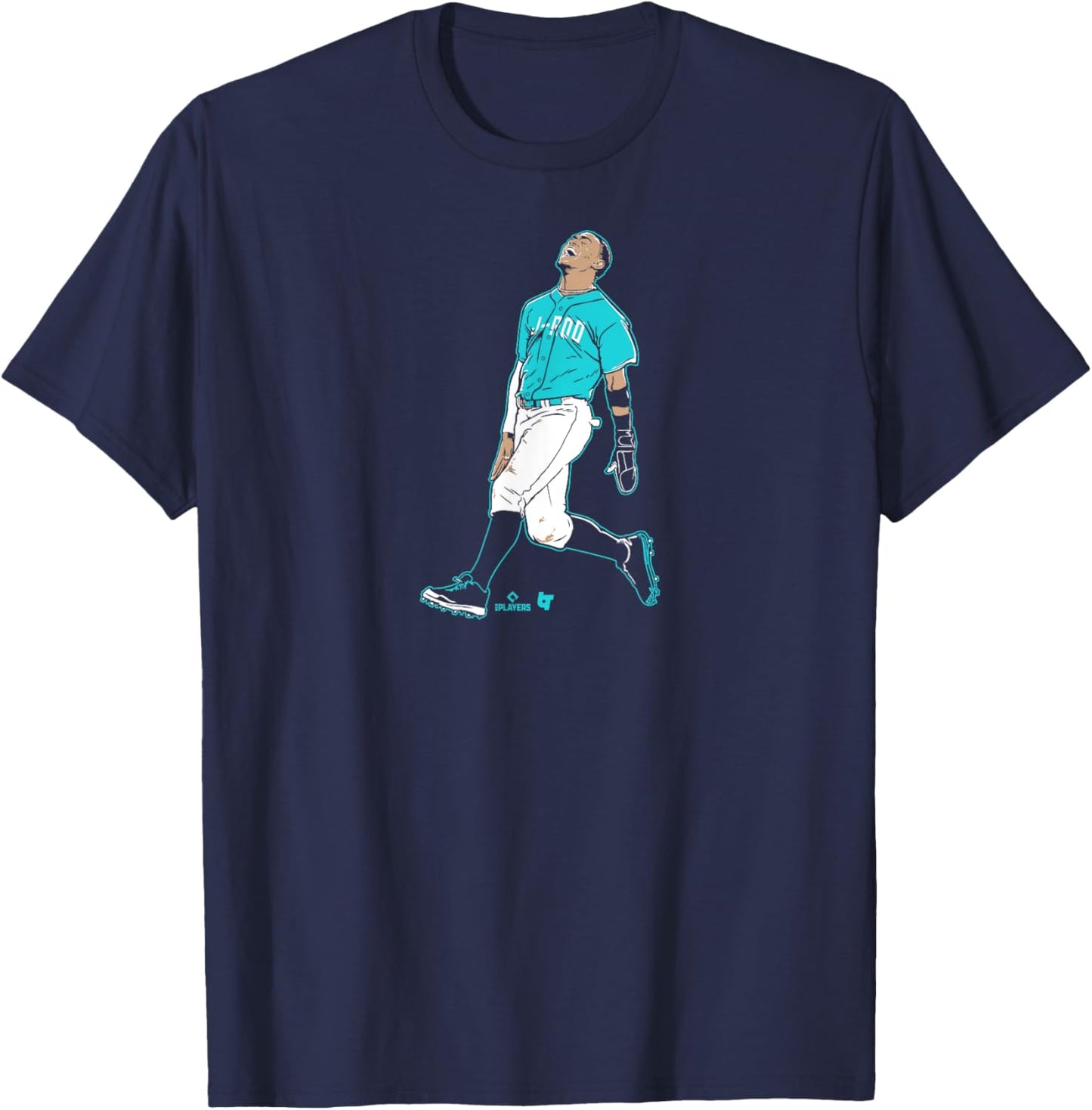 Julio Rodriguez: Superstar Pose - Seattle Baseball T-Shirt - T-Shirt | Navy