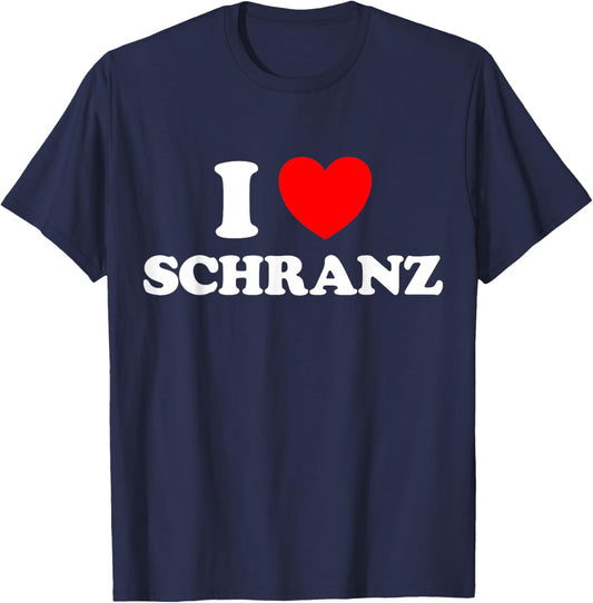 I Love Schranz Funny Hard Tekno Techno German Fast Music Fan T-Shirt - T-Shirt | Navy