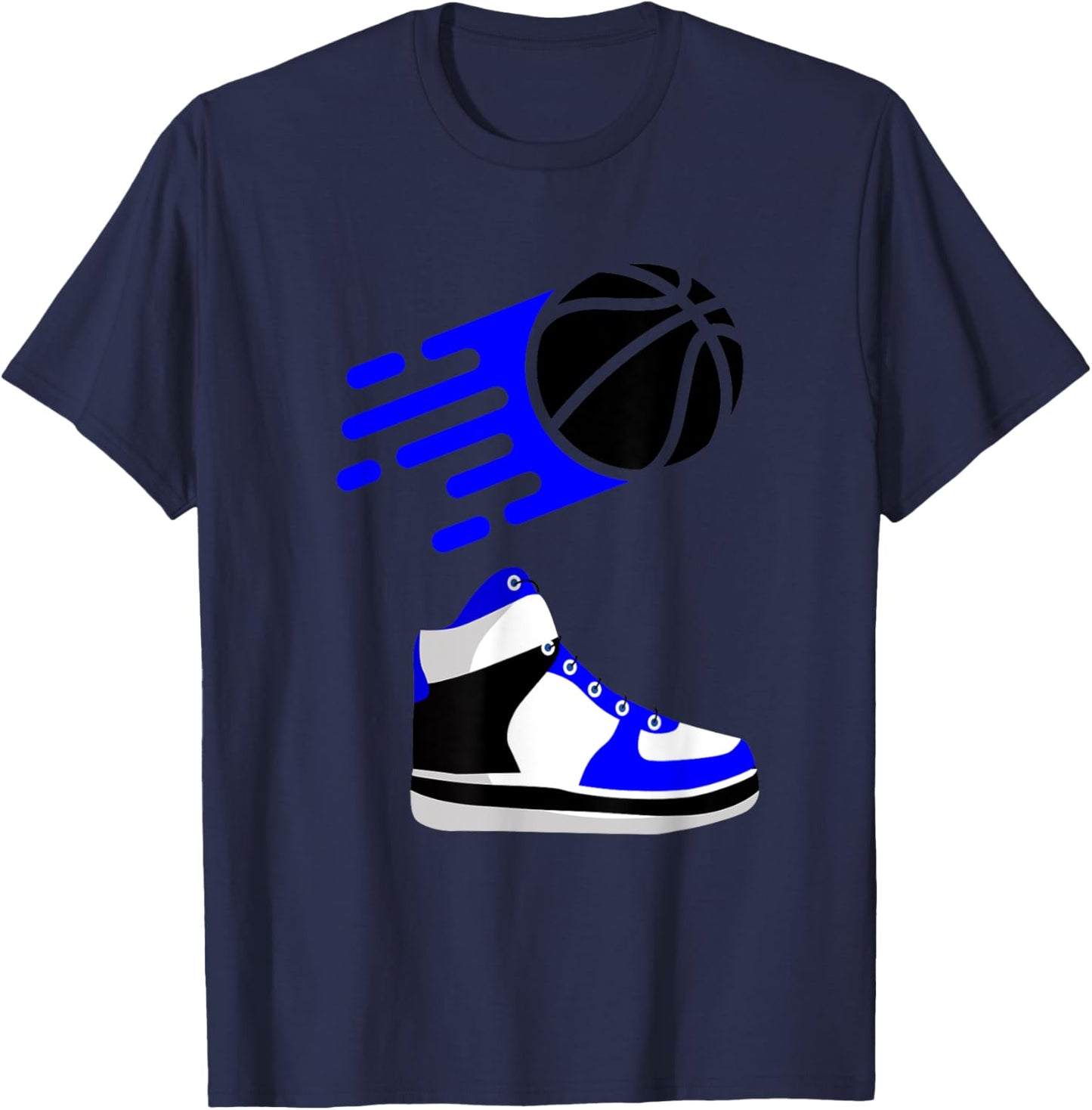 Blue basketball sneaker T-Shirt - T-Shirt | Navy