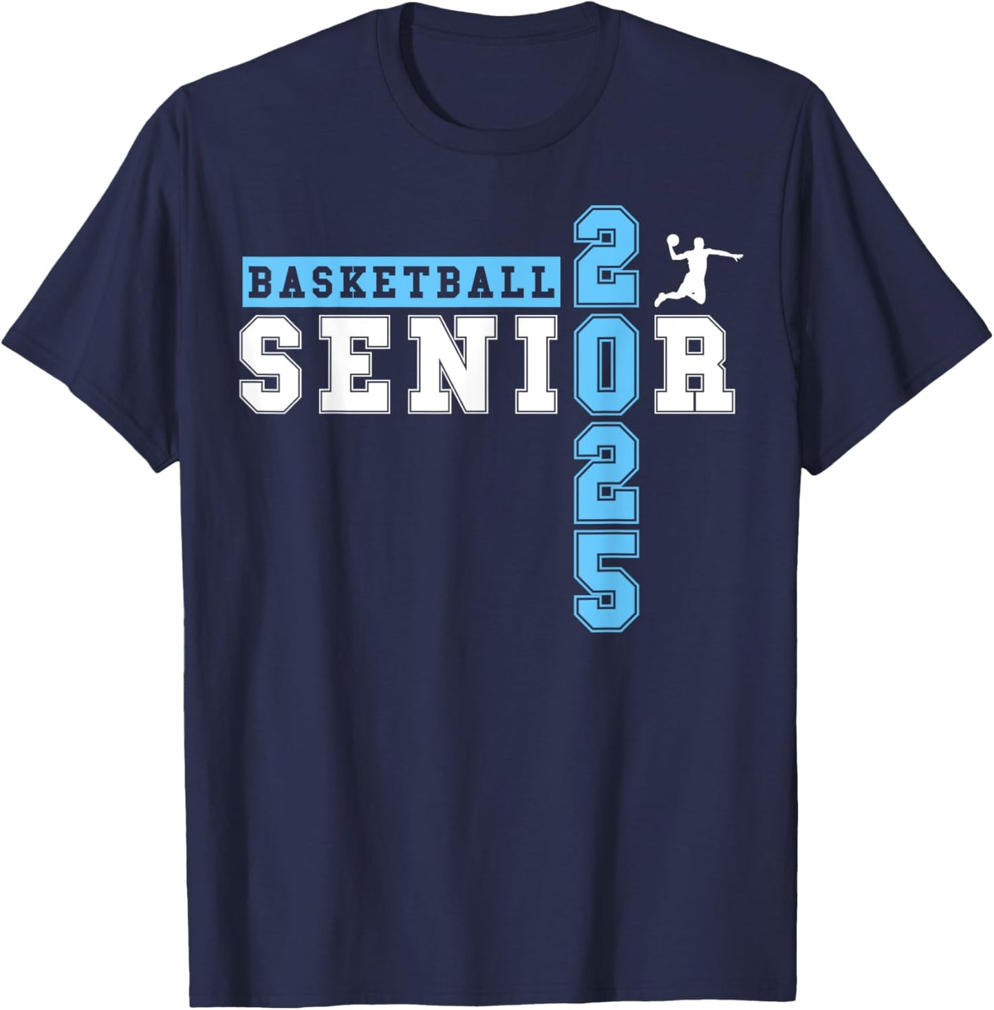 Basketball Senior Night Basketball Senior 2025 Graduation 40 T-Shirt - T-Shirt | Navy