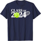Class of 2024 Graduation Senior Tennis Player Gifts T-Shirt - T-Shirt | Navy