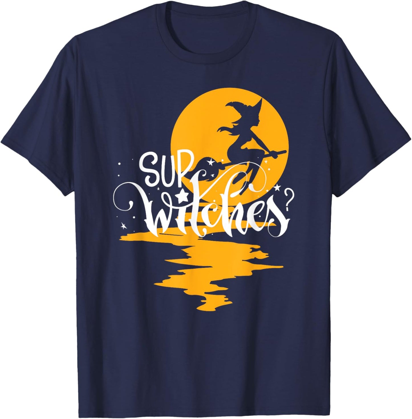 Sup Witches Funny Witch Retro Halloween Cute Spooky Witchy T-Shirt - T-Shirt | Navy
