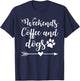 Weekends Coffee And Dogs Shirt T-Shirt - T-Shirt | Navy