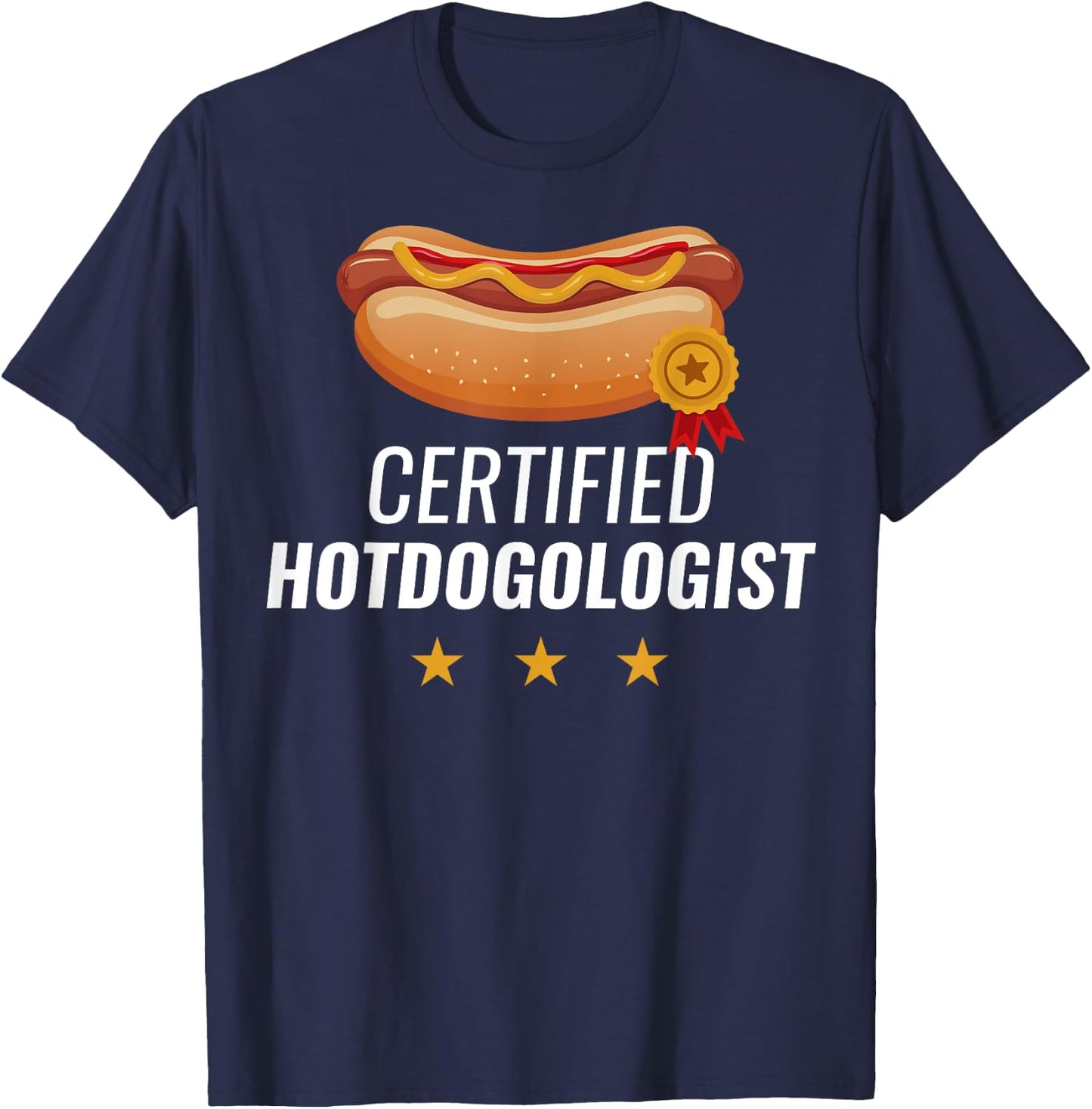 Certified Hotdogologist Funny HOT DOG Gift Hotdog Women Girls Kids T-Shirt - T-Shirt | Navy