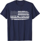 Gasoline Forever US Flag Funny Fuel Gas Cars Garage Lovers T-Shirt - T-Shirt | Navy