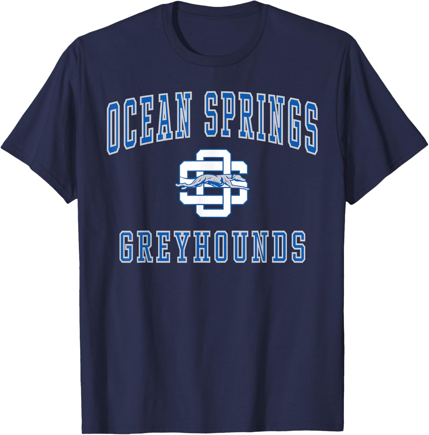 Ocean Springs High School Greyhounds C1 T-Shirt - T-Shirt | Navy