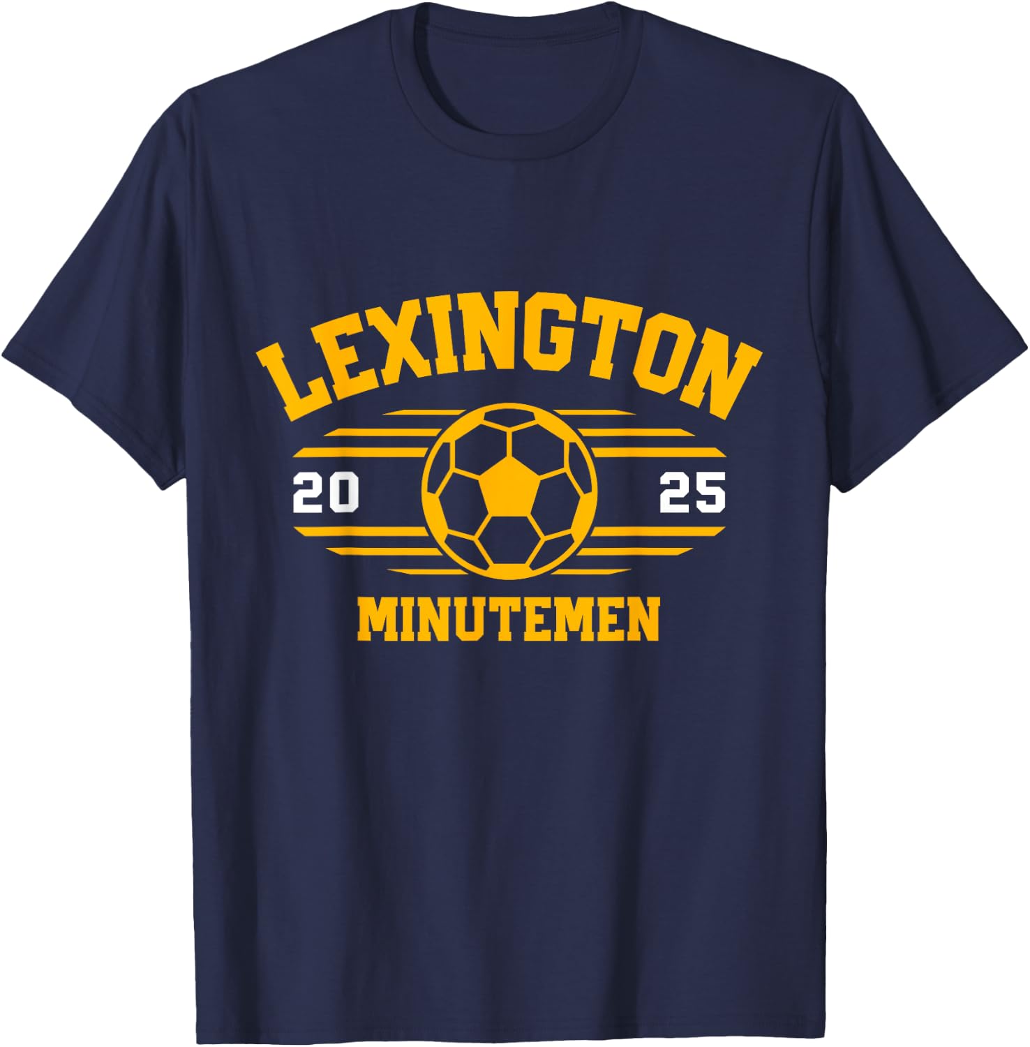 Lexington Minutemen Soccer Ball 2025 T-Shirt - T-Shirt | Navy