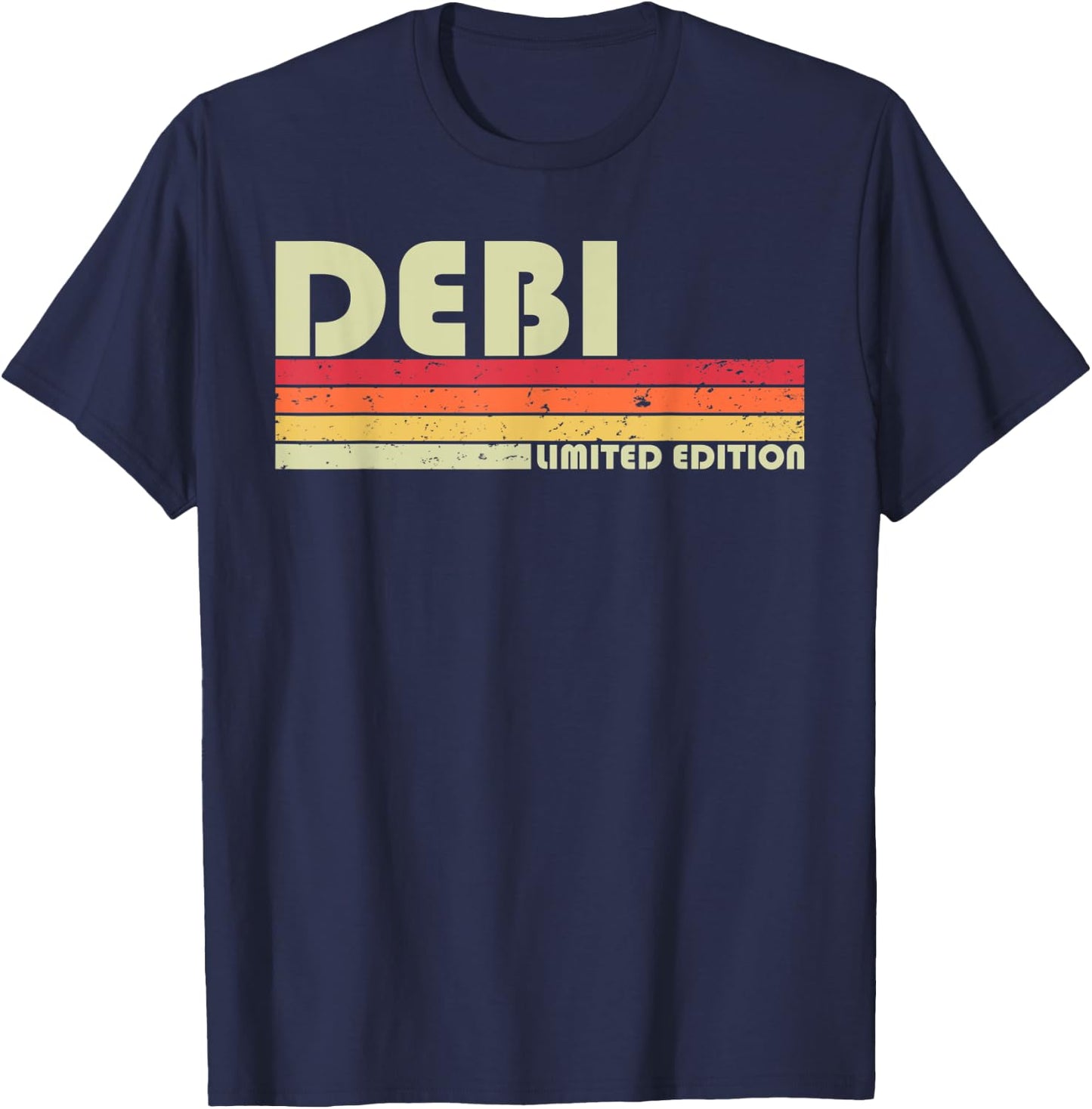 DEBI Name Personalized Retro Vintage 80s 90s Birthday T-Shirt - T-Shirt | Navy