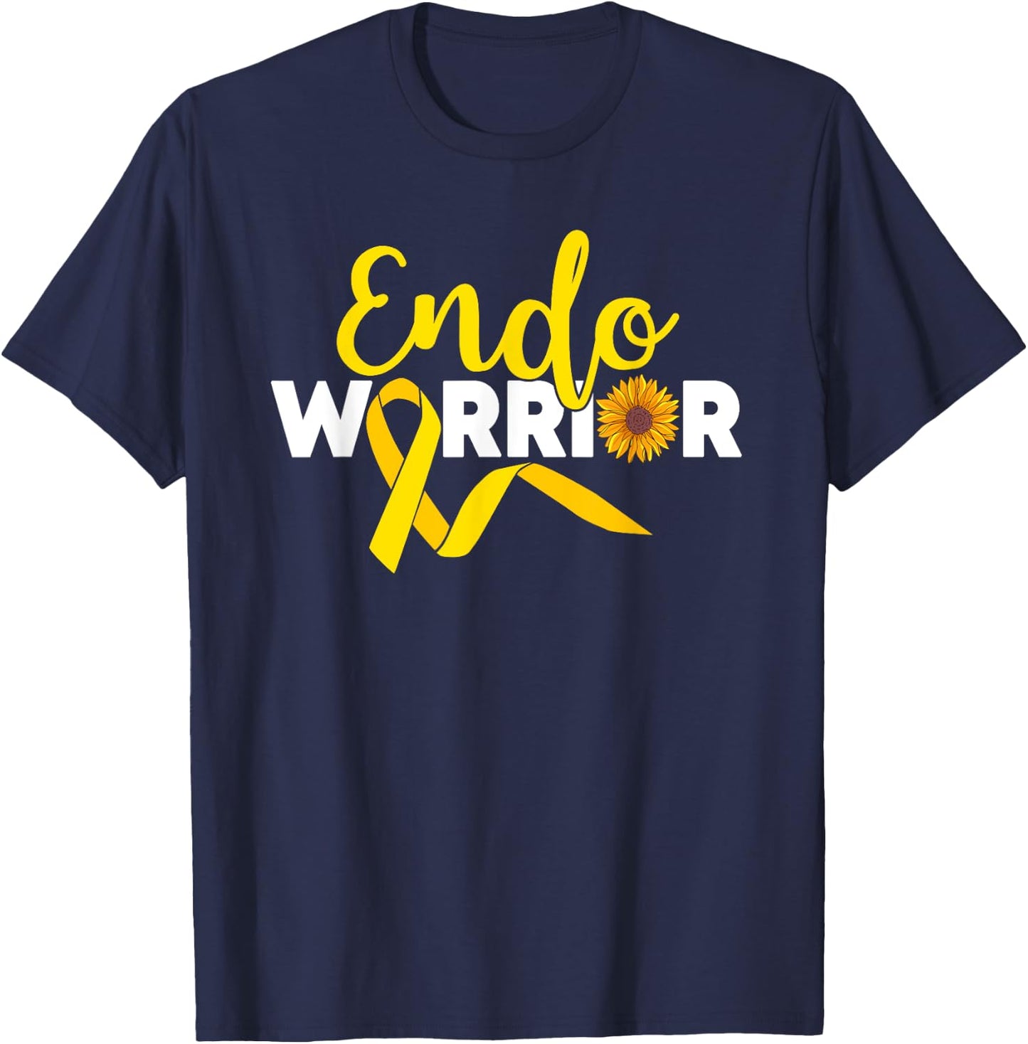 Endo Warrior Endometrium Endometriosis Awareness T-Shirt - T-Shirt | Navy