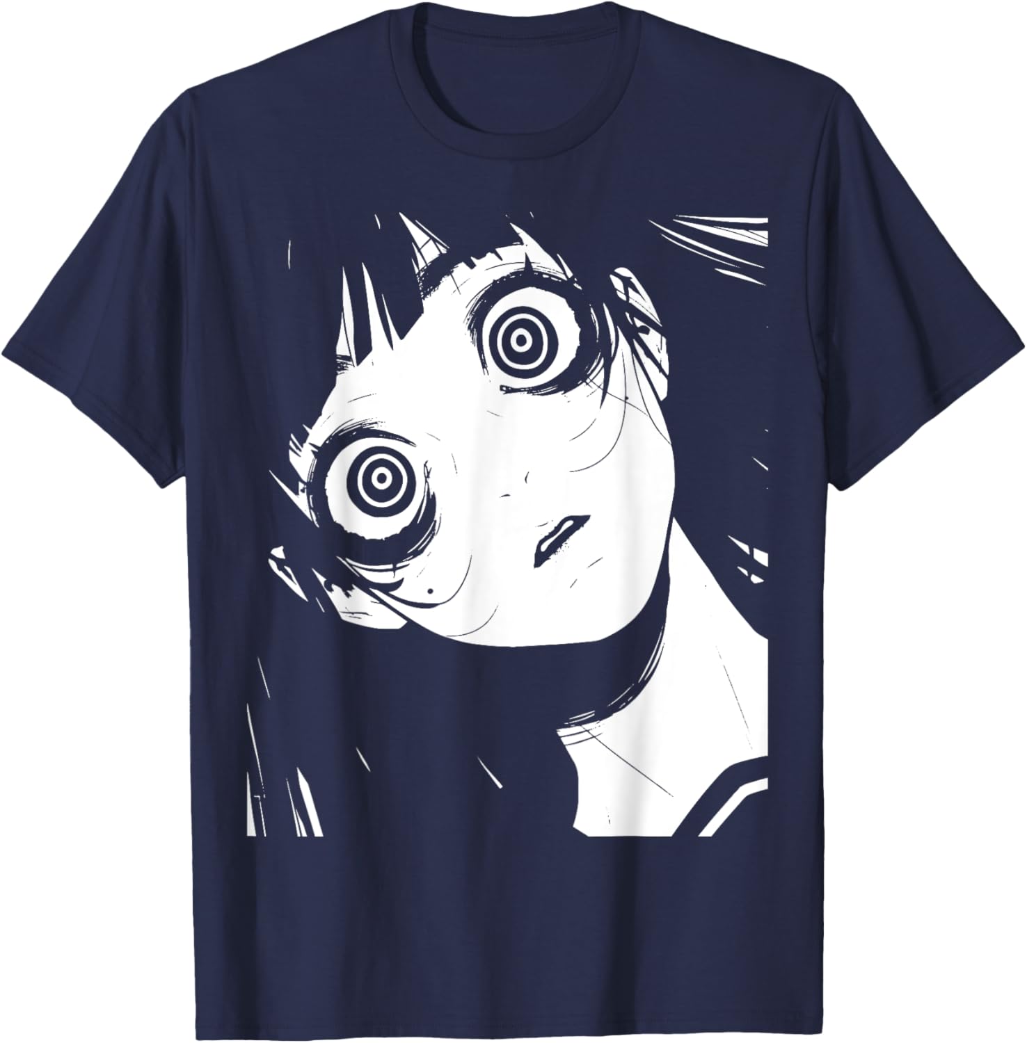 Horror Anime Manga | Japan Japanese Creepy Kawaii Goth T-Shirt - T-Shirt | Navy