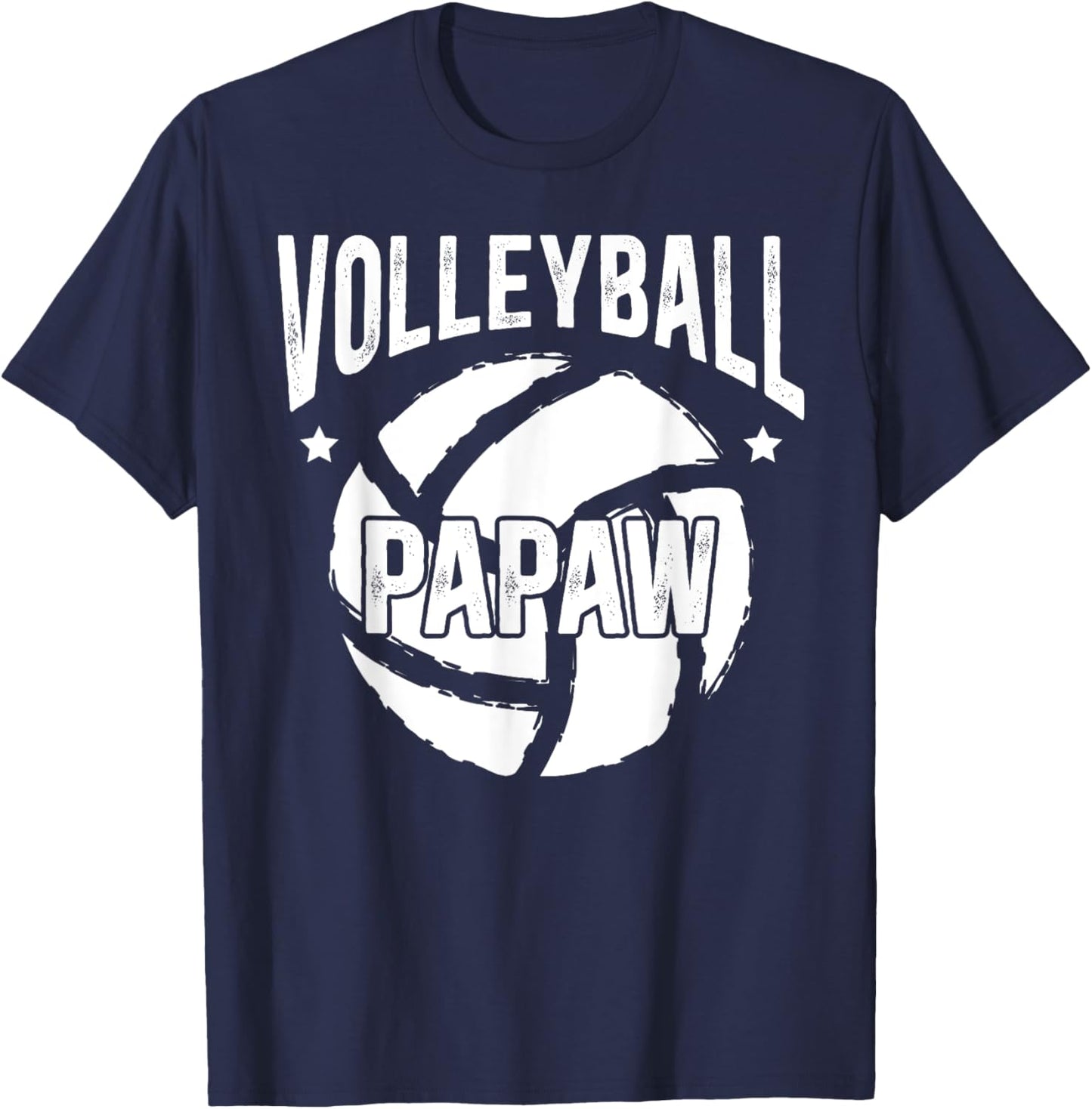 Volleyball Papaw Grandpa Papaw Of A Volleyball Player T-Shirt - T-Shirt | Navy