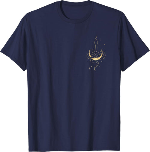 Gold Snake and Moon Phases / Snake / Crescent Moon
