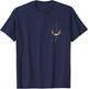 Gold Snake and Moon Phases / Snake / Crescent Moon T-Shirt - T-Shirt | Navy