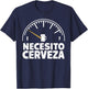 Funny Mexican I need Beer Necesito Cerveza in Spanish T-Shirt - T-Shirt | Navy