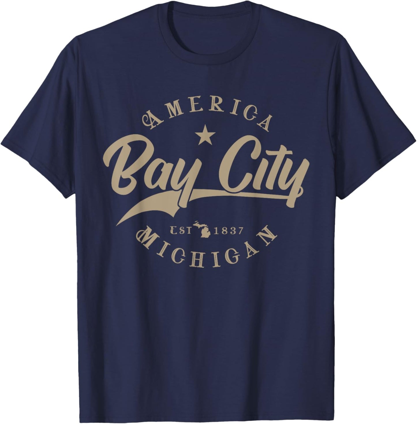 Bay City MI | Michigan T-Shirt - T-Shirt | Navy