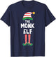 Monk Elf Gamer Christmas Role Playing Game RPG Gamer Elf T-Shirt - T-Shirt | Navy