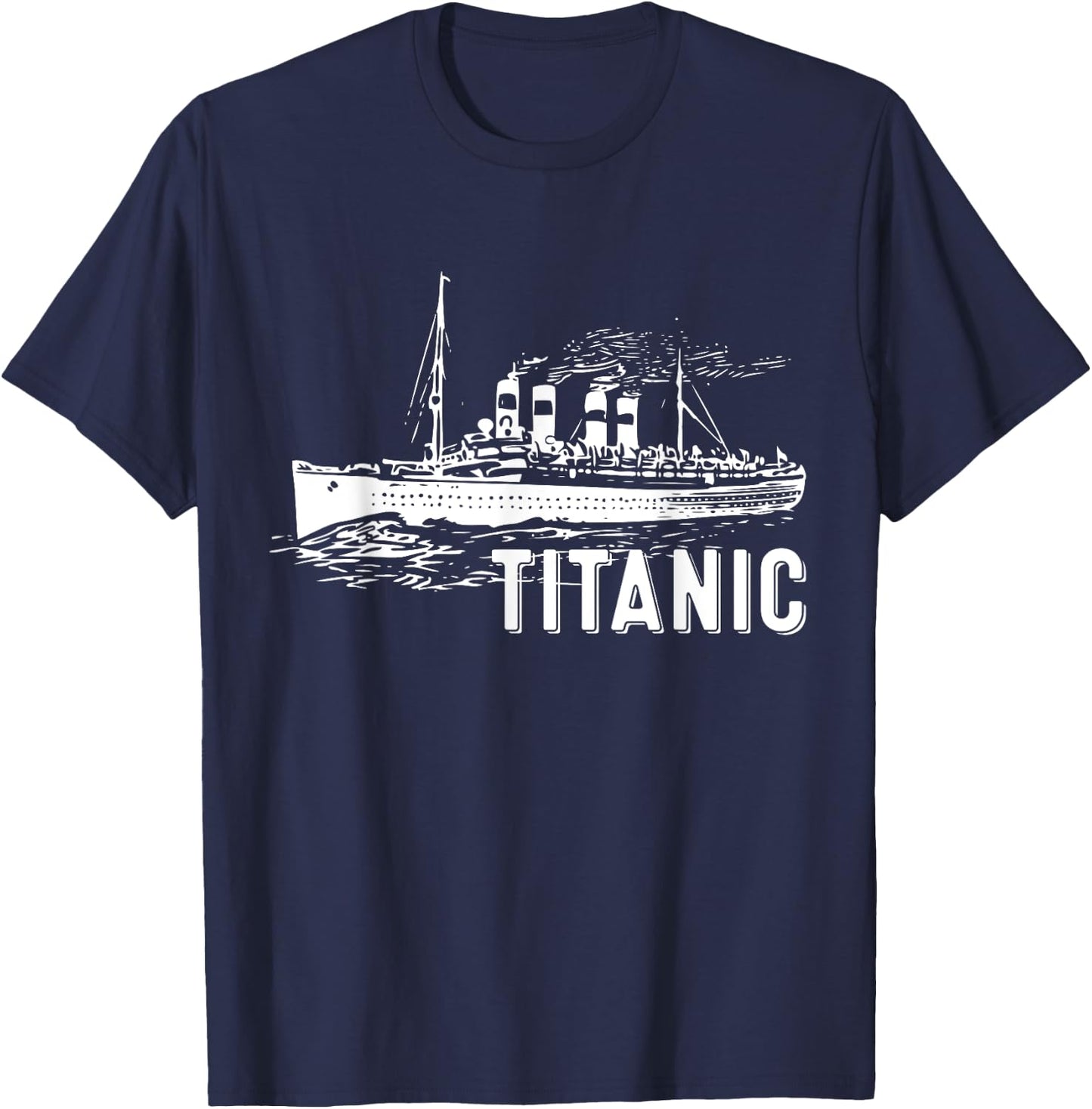 RMS Titanic Ship Perfect Gift Youth Vintage Titanic T-Shirt - T-Shirt | Navy