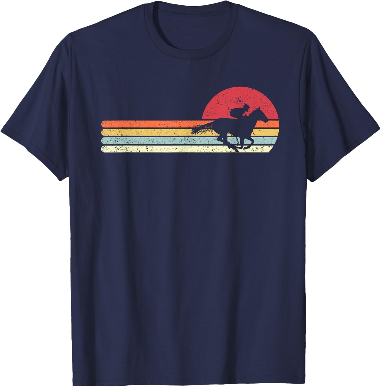 Horse Racing Shirt. Retro Style For Jockey T-Shirt - T-Shirt | Navy