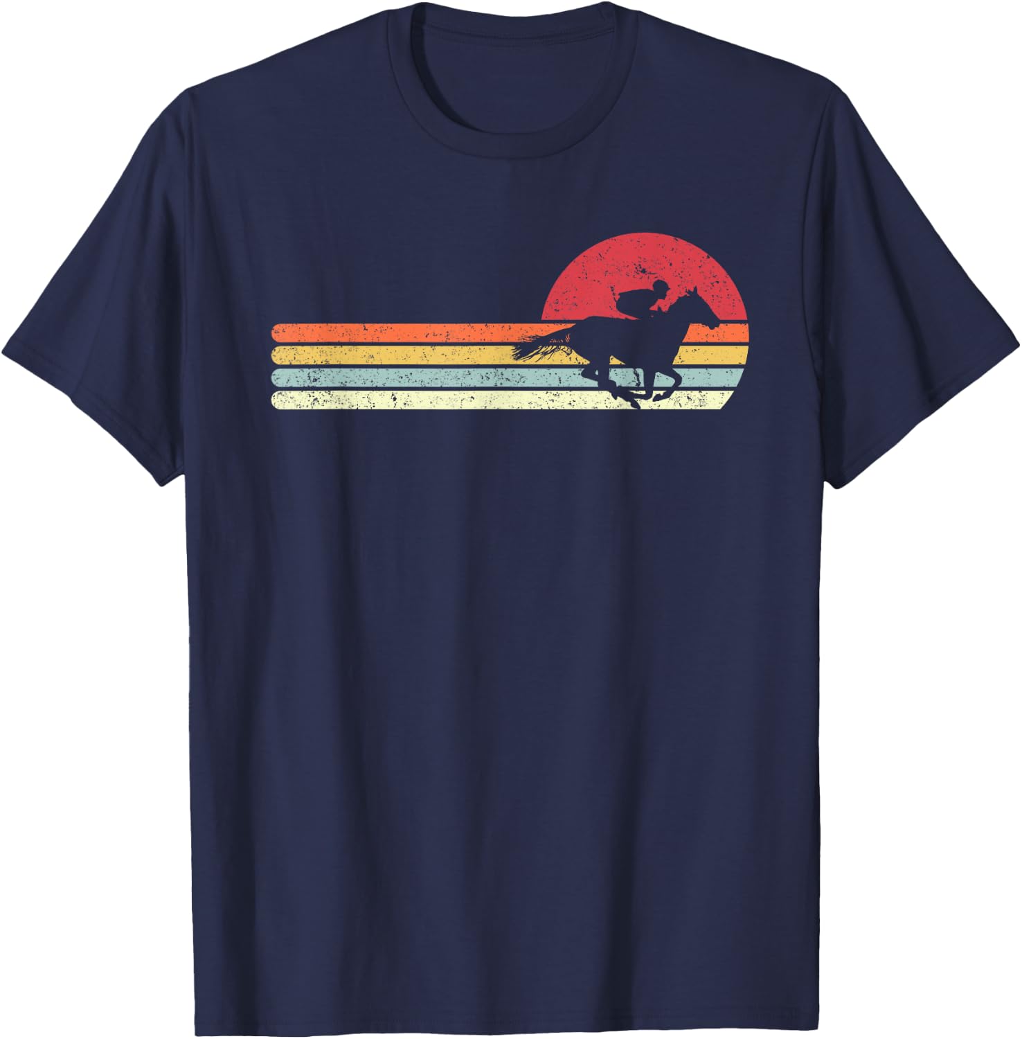 Horse Racing Shirt. Retro Style For Jockey T-Shirt - T-Shirt | Navy