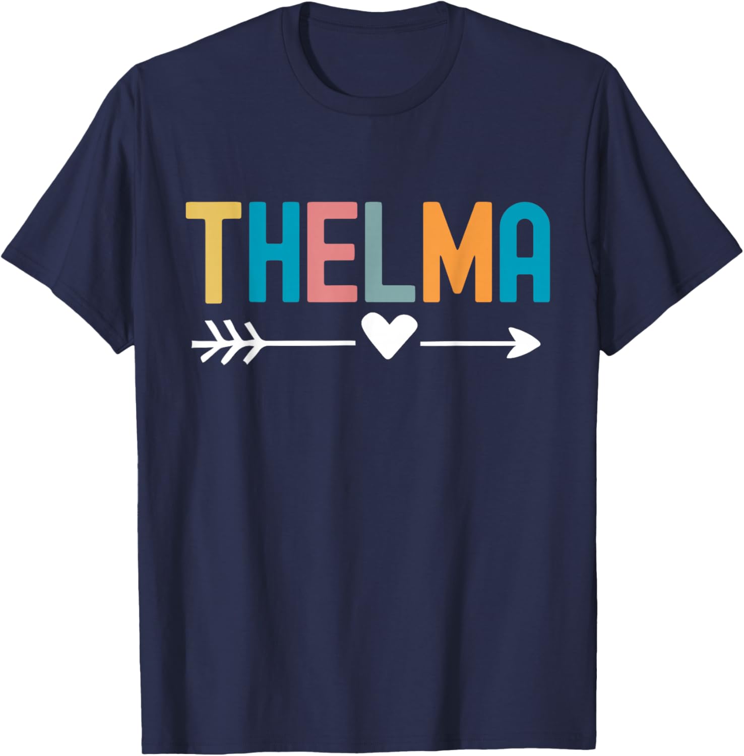 Thelma Retro Color Love Cute Matching Best Friends T-Shirt - T-Shirt | Navy
