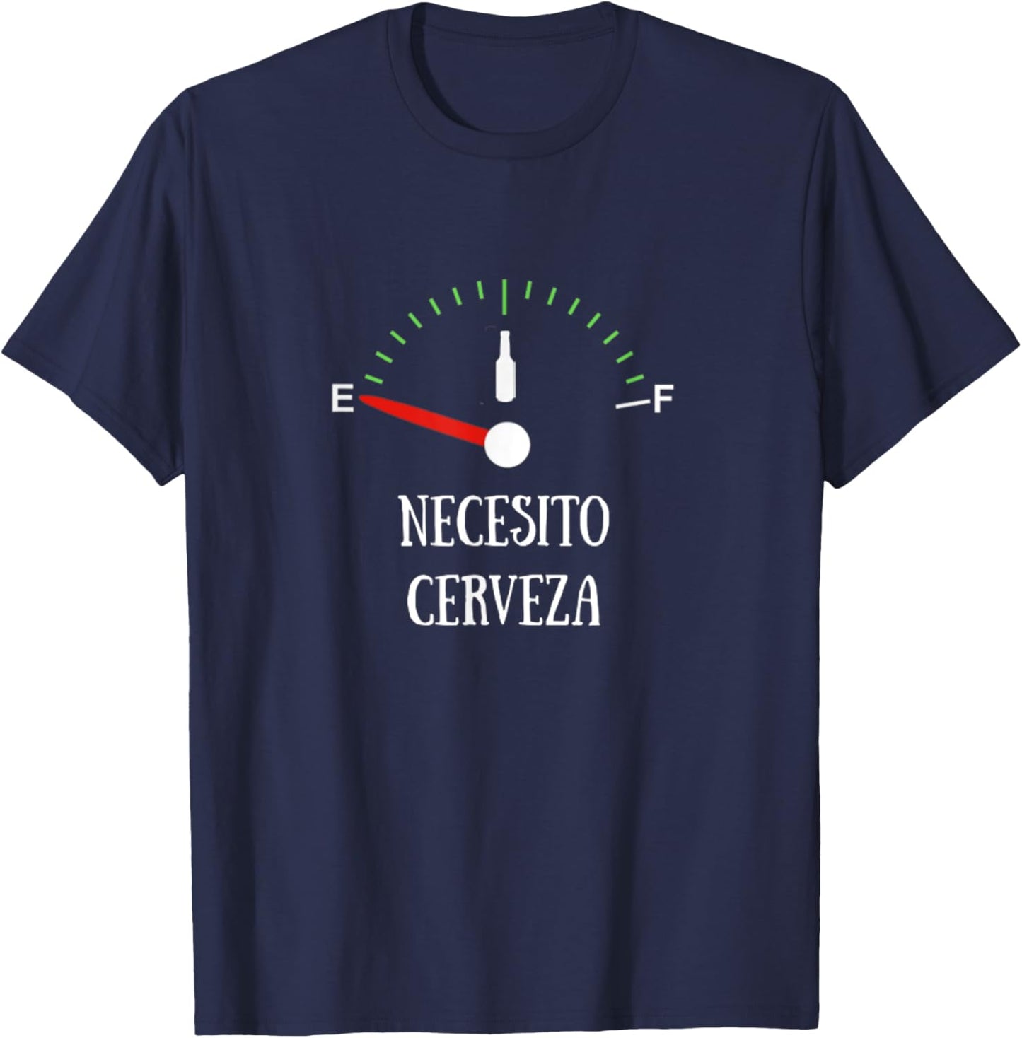 I Need Beer Necesito Cerveza Funny Beer Drinker T-Shirt - T-Shirt | Navy