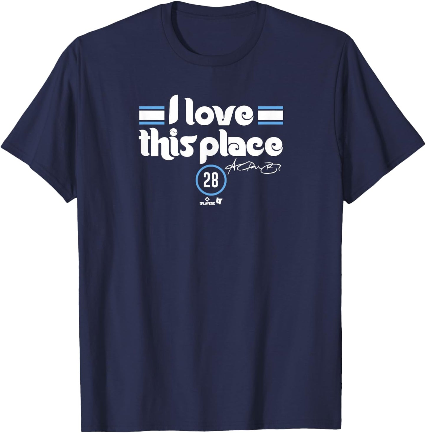 Alec Bohm - I Love This Place - Philadelphia Baseball T-Shirt - T-Shirt | Navy
