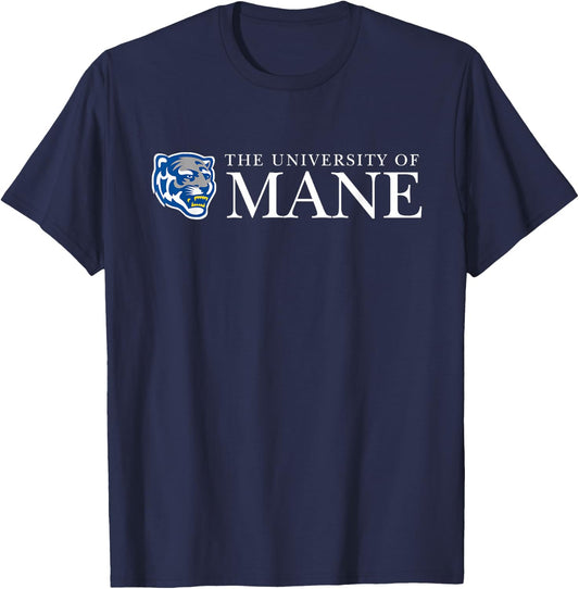 University of Mane - Funny Memphis T-Shirt - T-Shirt | Navy