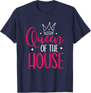 Mom Queen of The House Mother's Day Designs Tops T-Shirt - T-Shirt | Navy