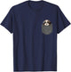 Shih Tzu Dog in Pocket Women Girls Kids T-Shirt - T-Shirt | Navy