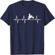Dirt Bike Shirt Heartbeat Motocross T-Shirt - T-Shirt | Navy