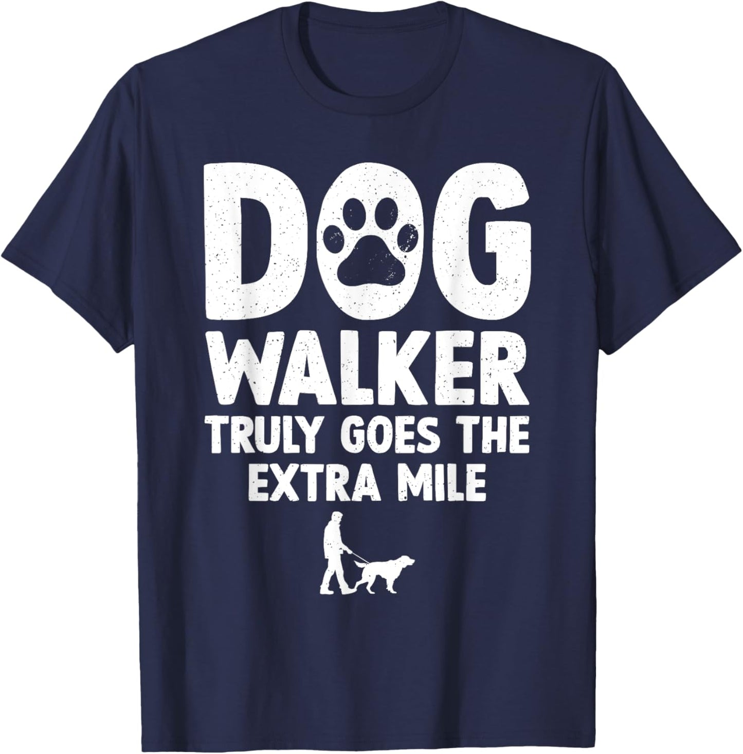 Cool Dog Walker Design Women Pet Walker Dog Walking T-Shirt - T-Shirt | Navy