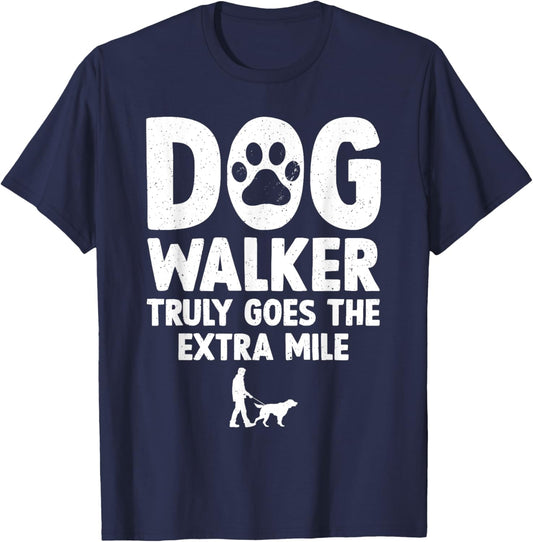Cool Dog Walker Design Women Pet Walker Dog Walking T-Shirt - T-Shirt | Navy