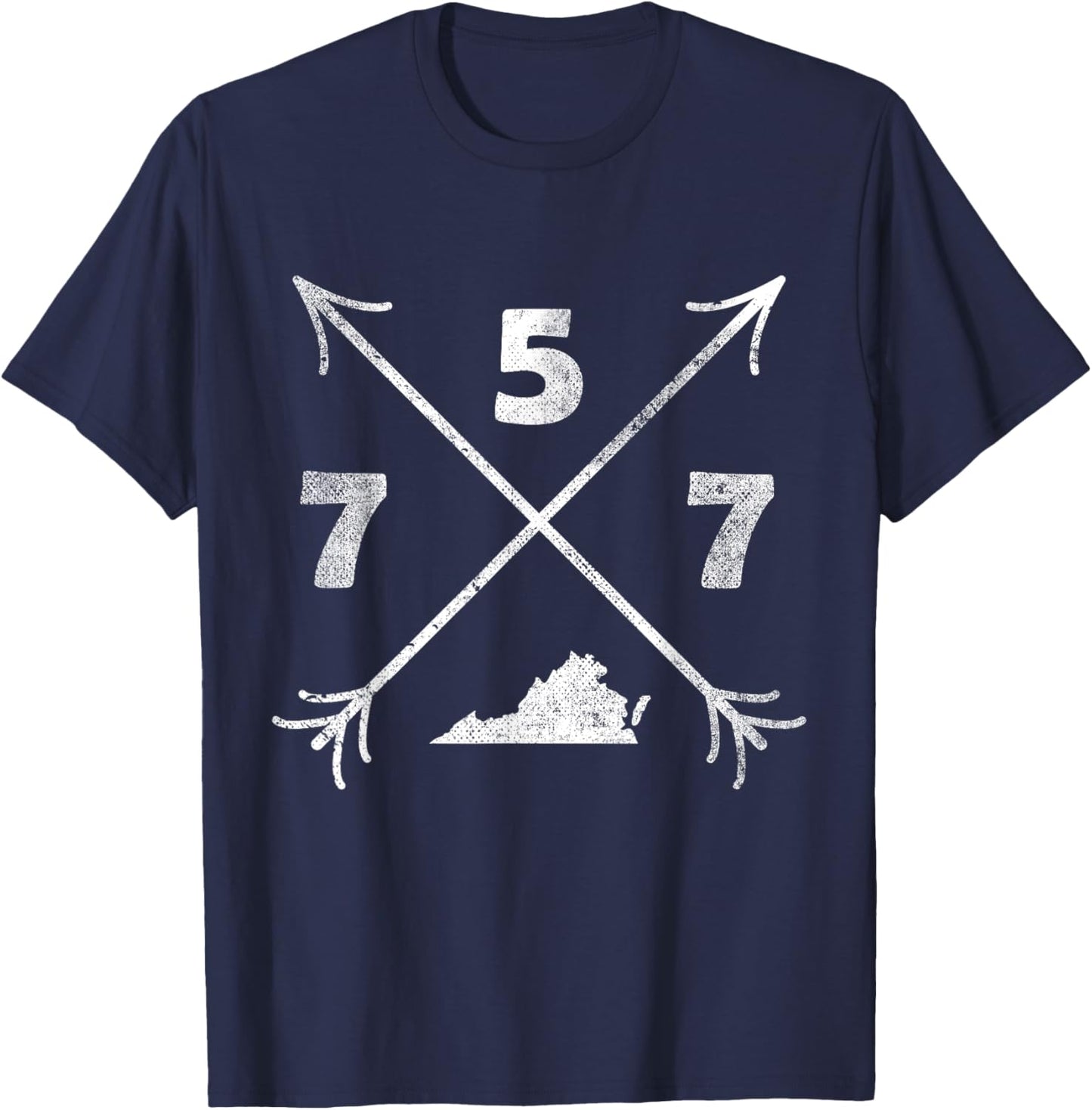 Virginia Beach Virginia VA | area code 757 T-Shirt - T-Shirt | Navy