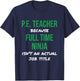 P.E. Teacher Ninja Physical Education Teacher PE T-Shirt - T-Shirt | Navy
