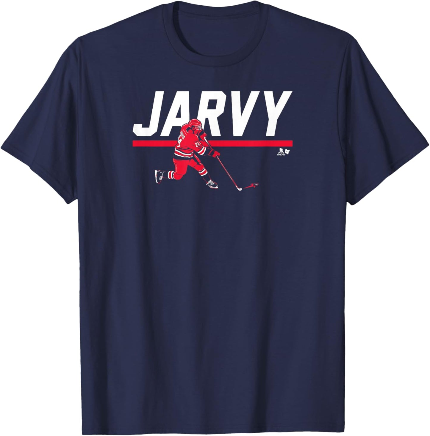 Seth Jarvis - Jarvy - Carolina Hockey T-Shirt - T-Shirt | Navy