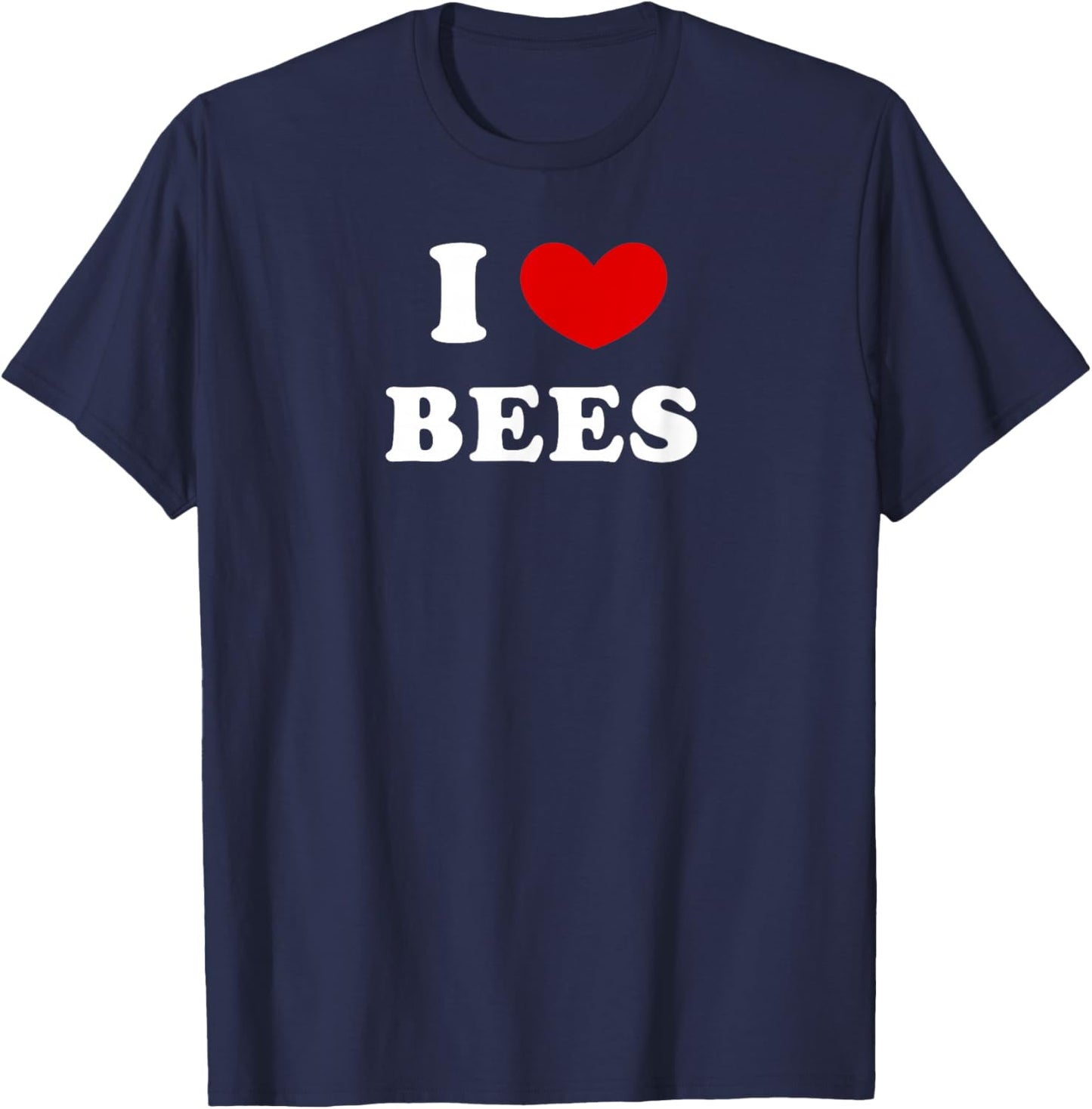 I Love Bees, I Heart Bees T-Shirt - T-Shirt | Navy