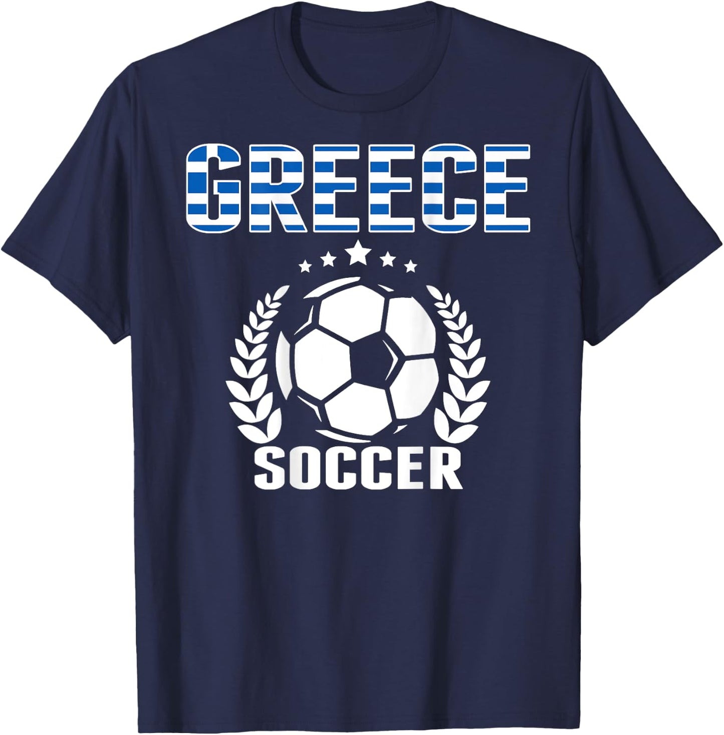Greece Soccer Fans Jersey - Proud Greek Football Lovers T-Shirt - T-Shirt | Navy