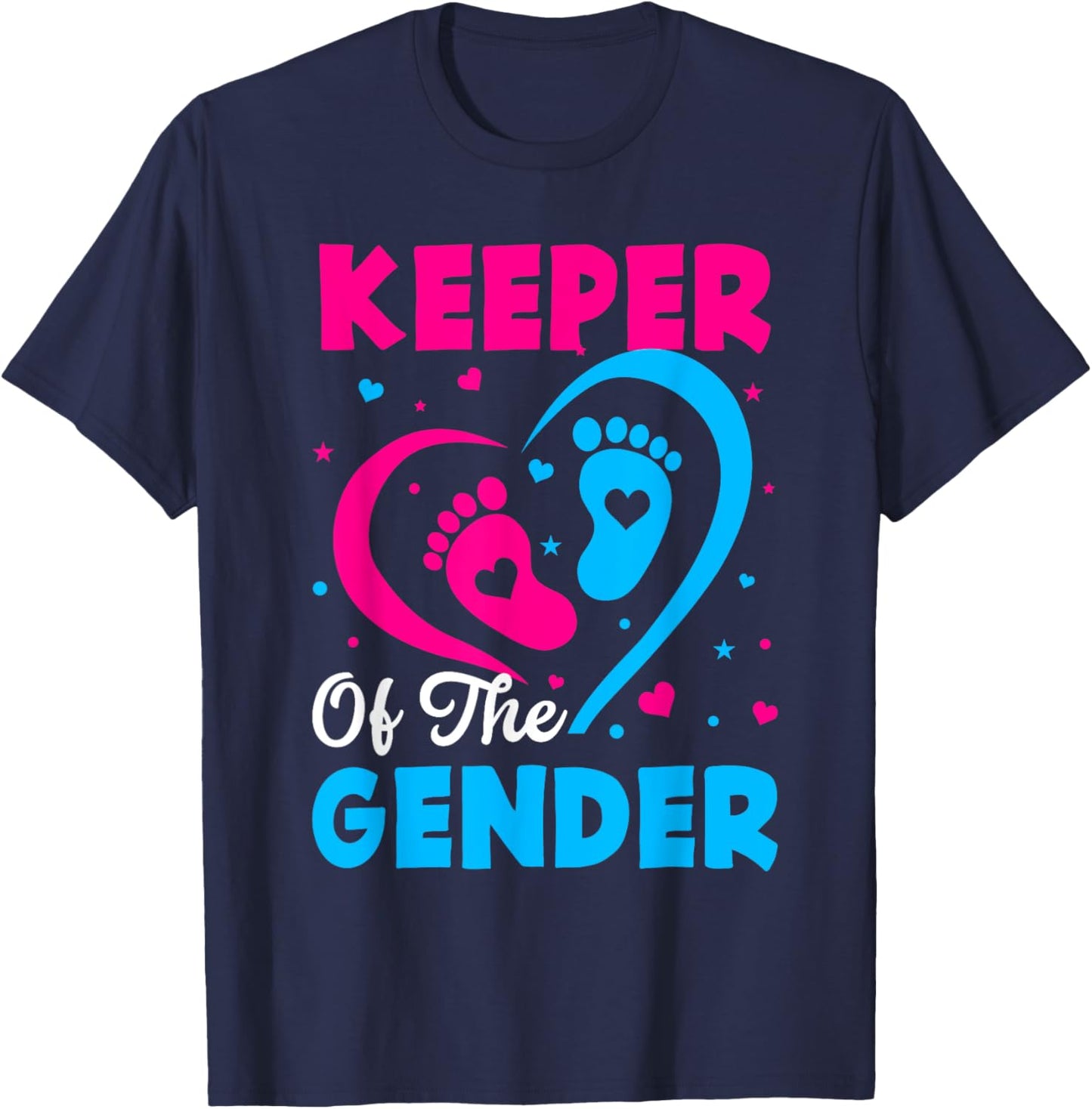 Keeper of the Gender Baby Reveal T-Shirt - T-Shirt | Navy
