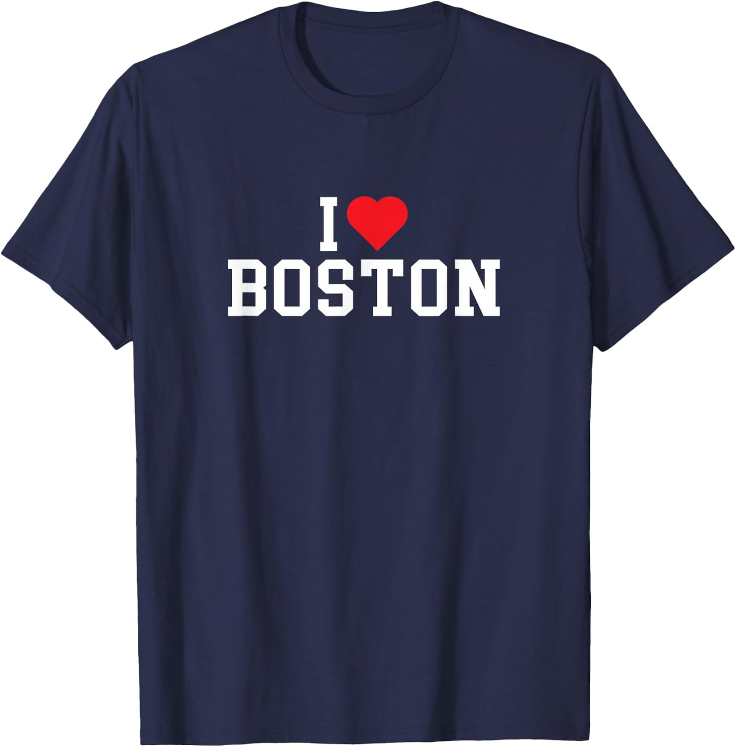 BOSTON - I Love Boston - Throwback Design - Classic T-Shirt - T-Shirt | Navy