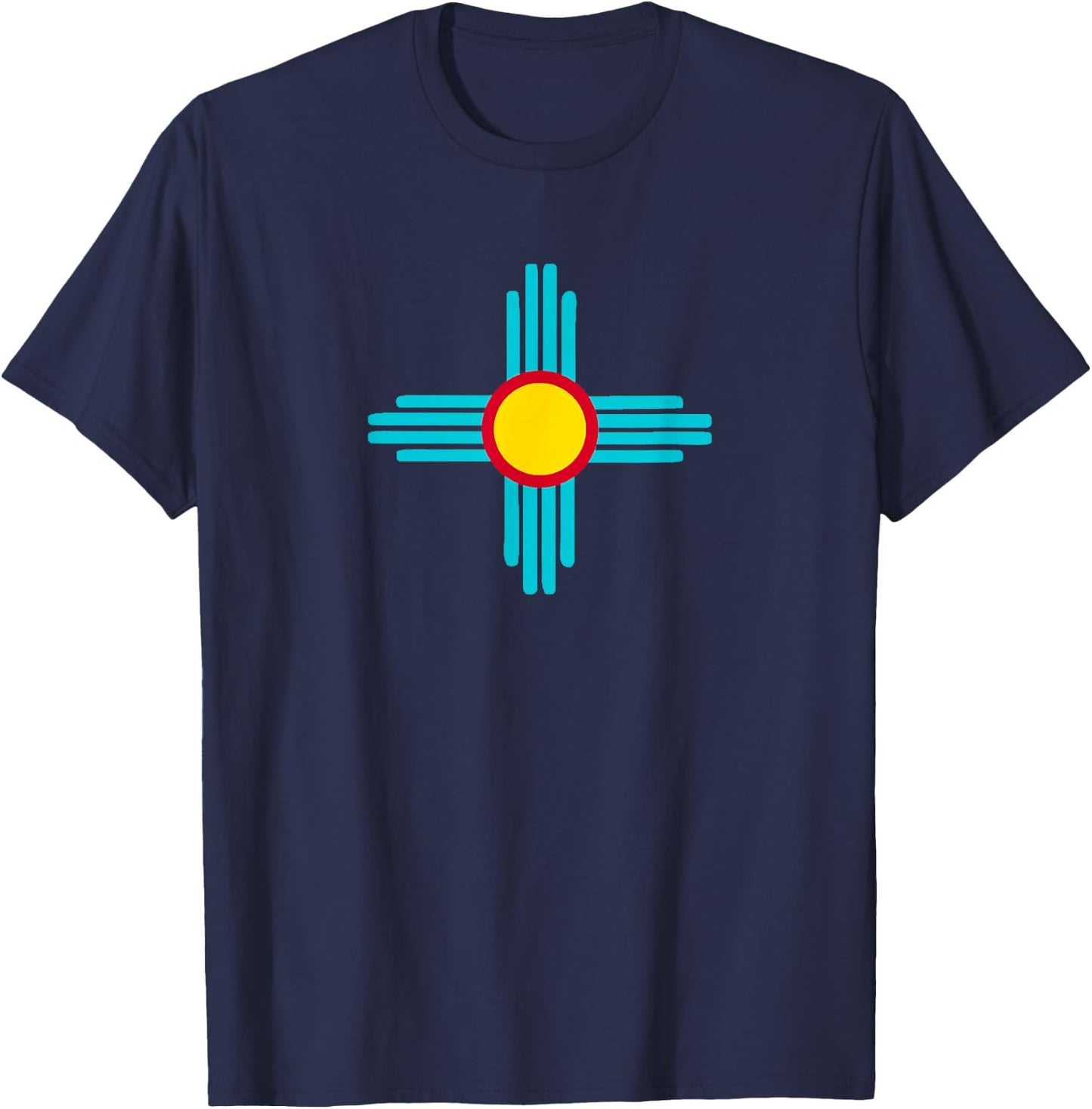 New Mexico State Zia Vintage Retro-Modern Design T-Shirt - T-Shirt | Navy