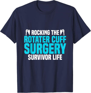 Rotater Cuff Surgery Recovery Post Shoulder Injury T-Shirt - T-Shirt | Navy